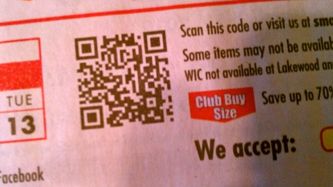 Close up of the QR Code for the Albertsons flyer