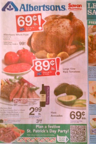 Another flyer for Albertsons with a QR Code in it