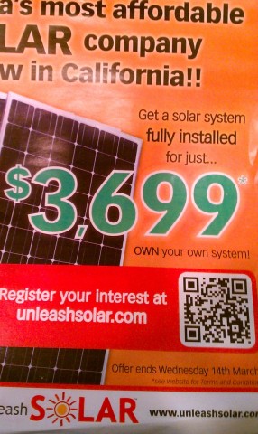 Flyer for Unleashsolar with QR Code