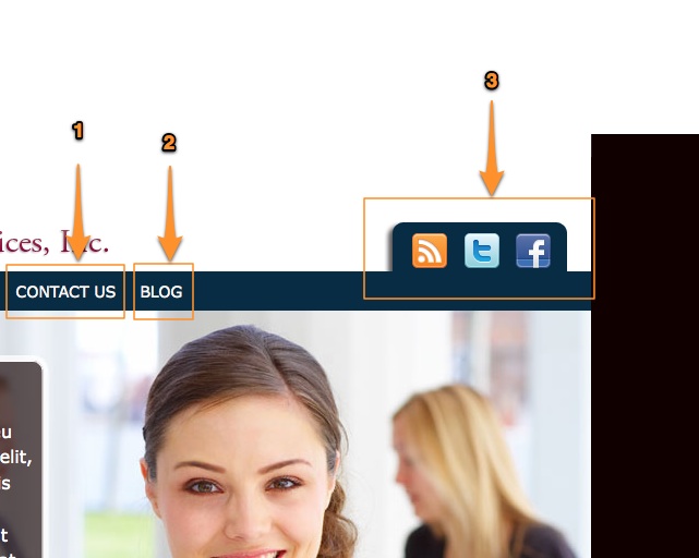 Integrated Facebook, Twitter and RSS, other options are LinkedIn, Tumblr or other Social media websites